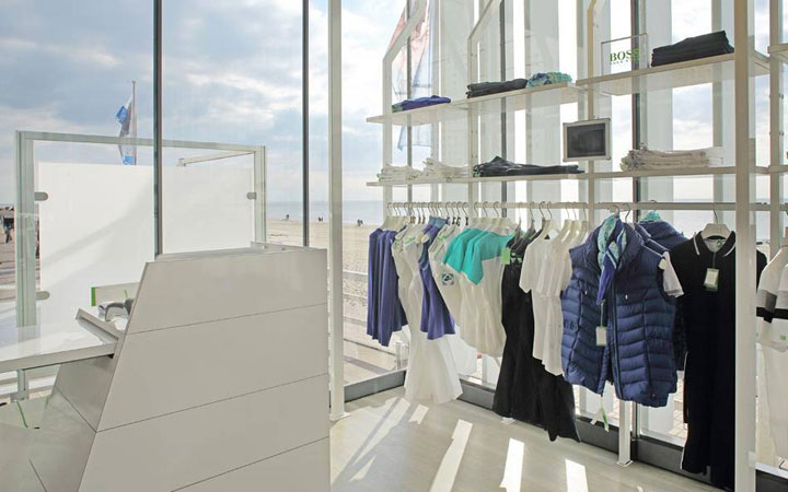 HUGO BOSS Green Mobile Retail Unit, Lignaova, ROSCONI, Dibond Aluminum Composite