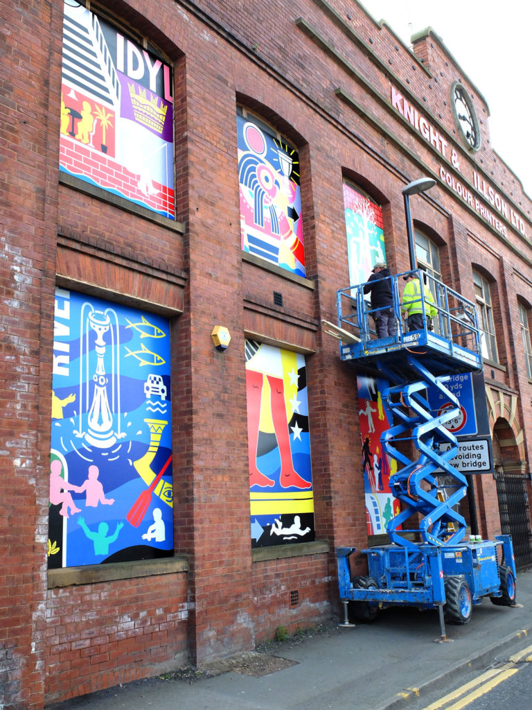 Ian Kirkpatrick, Leeds Artist, Renaissance, Dibond Mural, South Bank UK