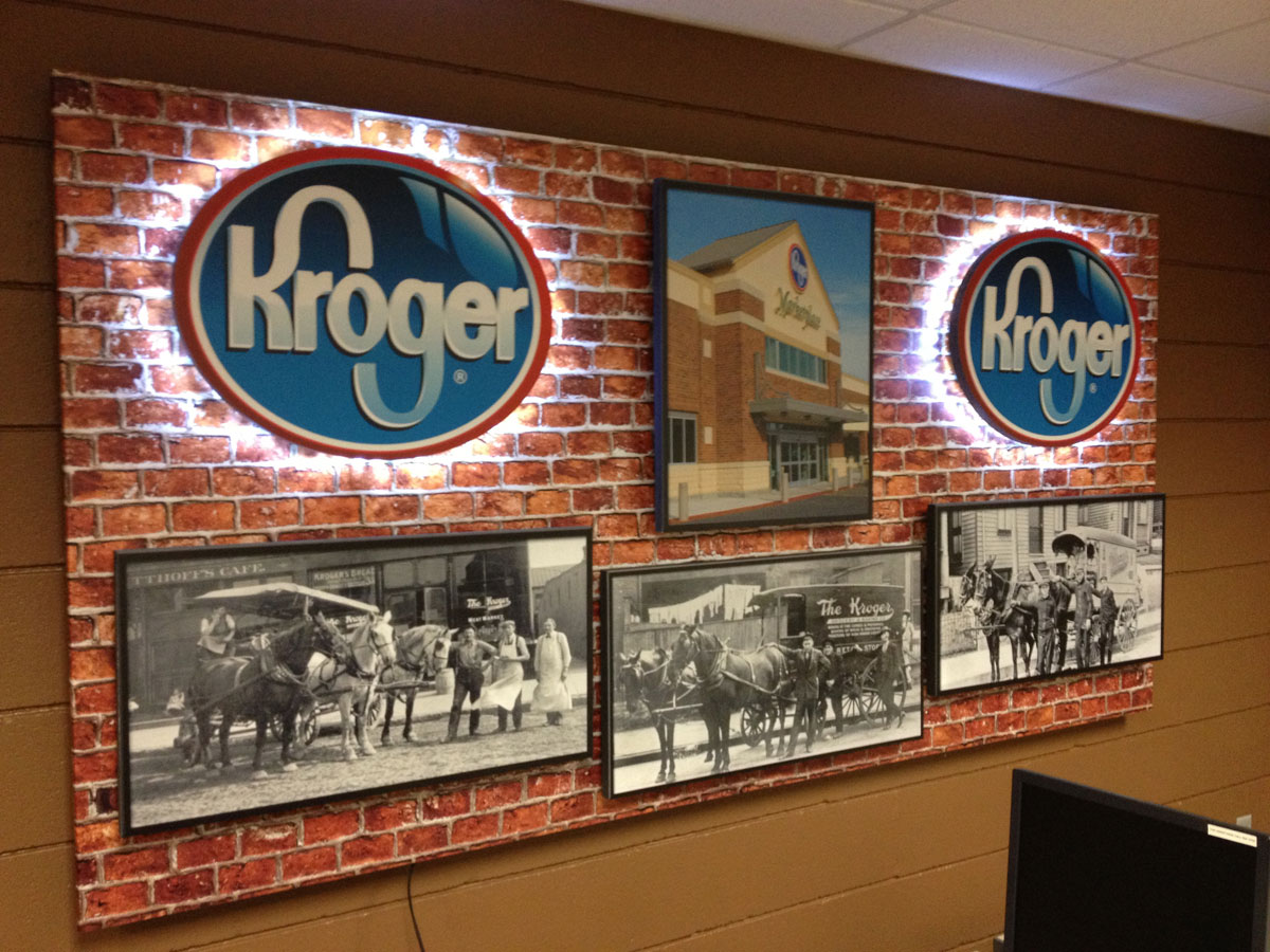 Kroger Display, University of Louisville, Business Center, LexJet, Spectra Imaging, Gatorfoam