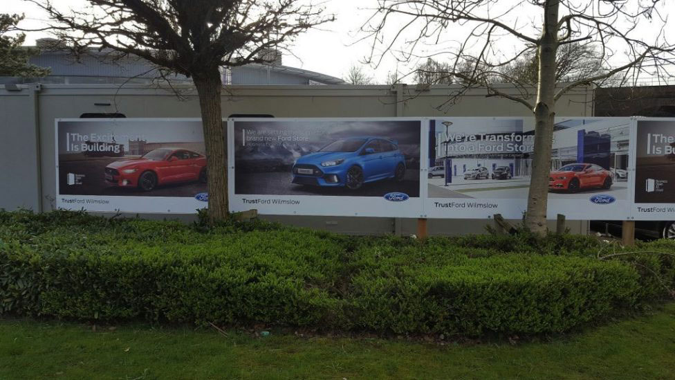 Spiral Colour, Trustford Wilmslow, Hoarding, Dibond ACM