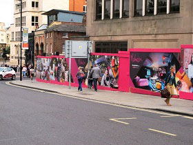 Malmaison Hotel, Hoarding, UK, Screenprint Display, Dibond, Hoarding