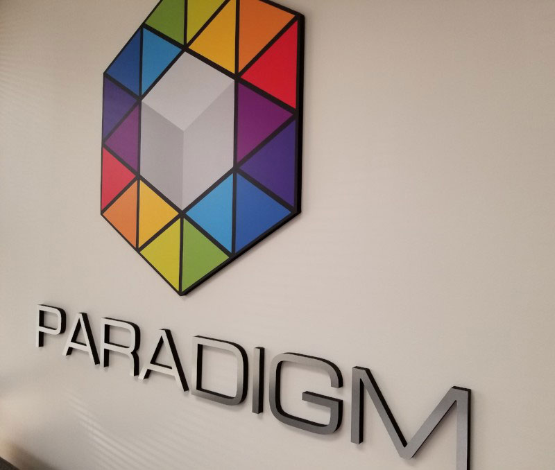 Paradigm Direct, Spotlight Signs, Arizona, Lobby Signage, Black Gatorfoam