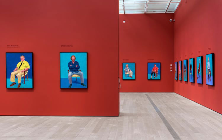 lacma, david hockney, 82 portraits and 1 still life