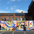 Ian Kirkpatrick Artist, Crossroads, Middlesbrough, England, Dibond Mural